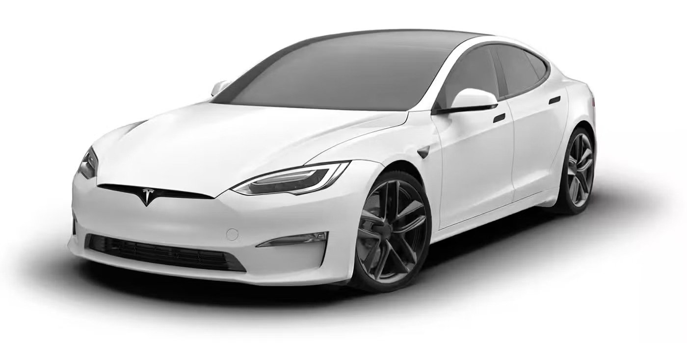 white tesla model s for chauffeur service sharjah