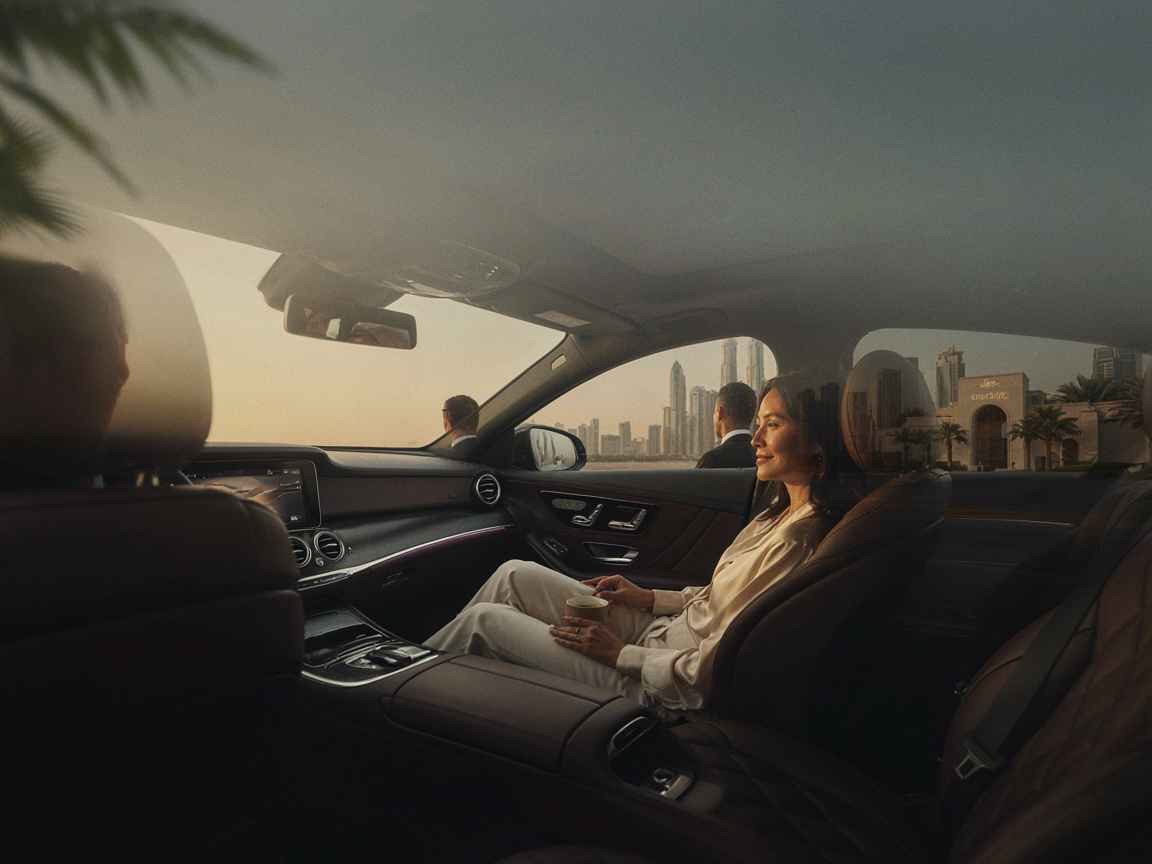 Luxury chauffeur service in Dubai for relaxing wellness travel