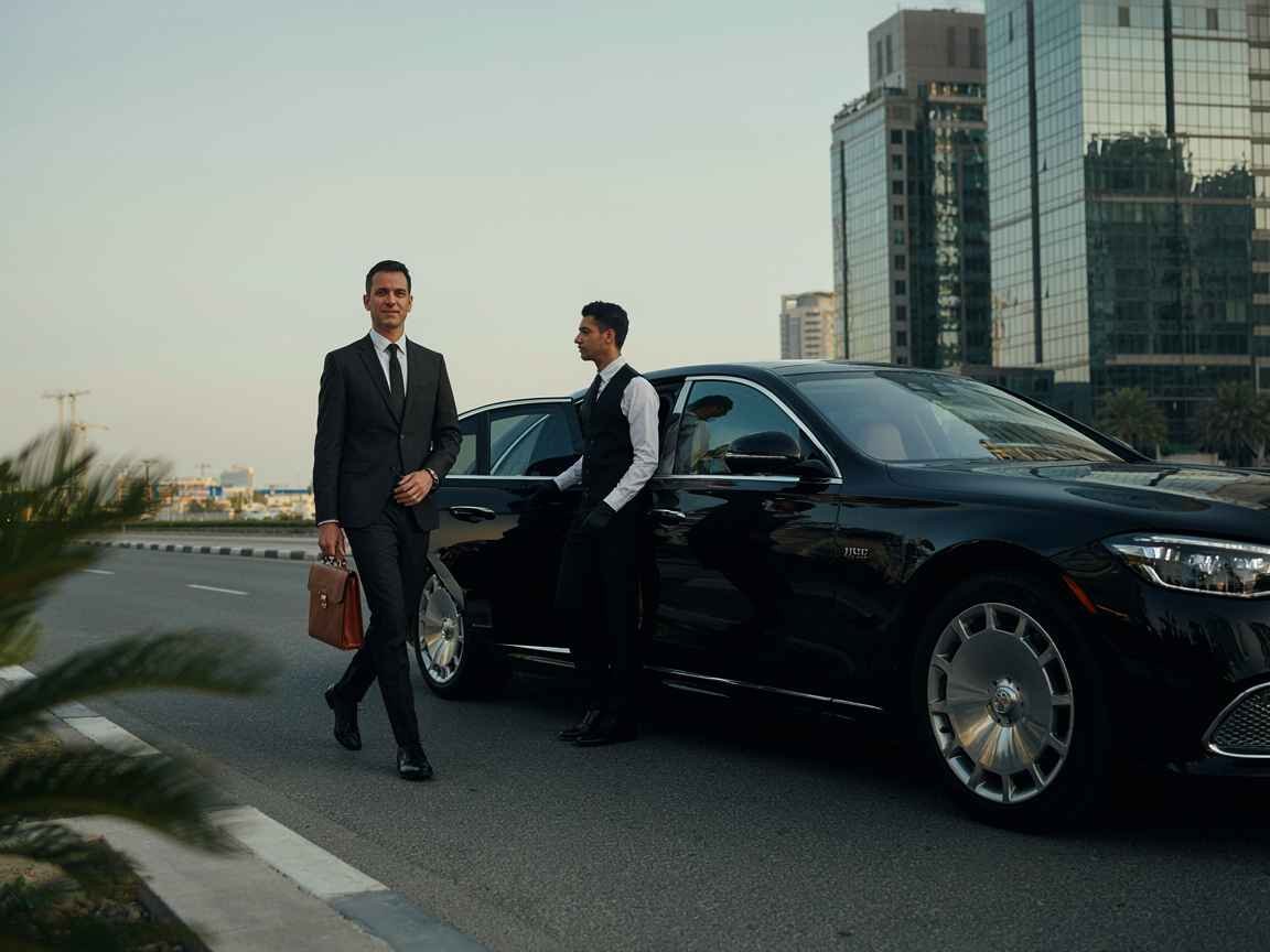 Weekly chauffeur services in Dubai for high-net-worth clients with luxury Mercedes-Benz