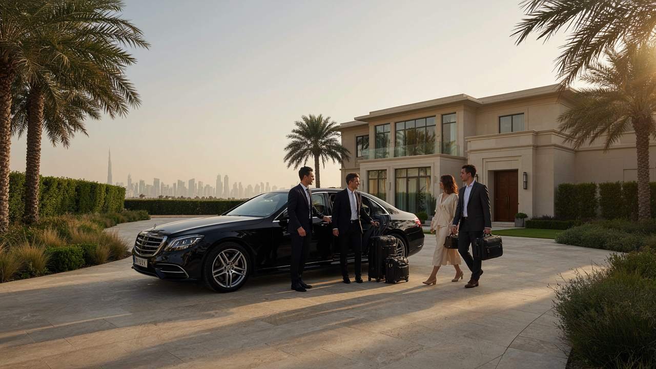 Luxury chauffeur service for private villa guests in Dubai during peak season