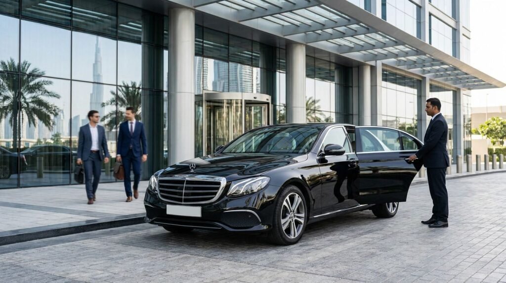 Well-maintained luxury car for business events in Dubai