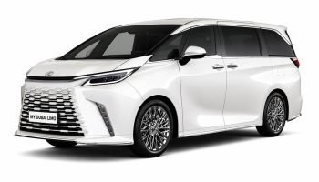 White Lexus LM 350 luxury MPV for chauffeur service in Dubai