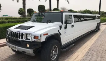 Hummer H2 Stretch limousine chauffeur car hire dubai