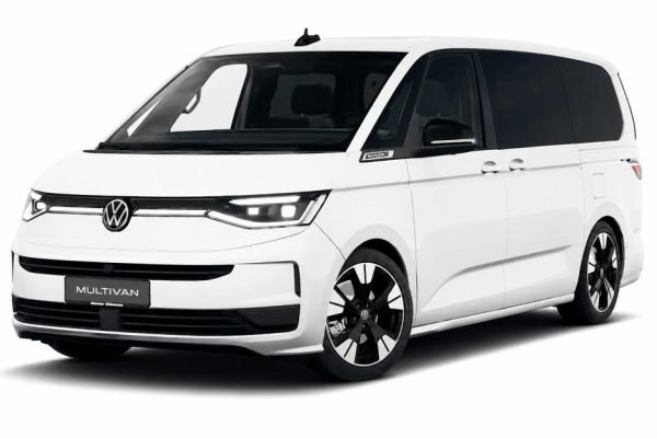 White Volkswagen Multivan luxury van for chauffeur hire Dubai
